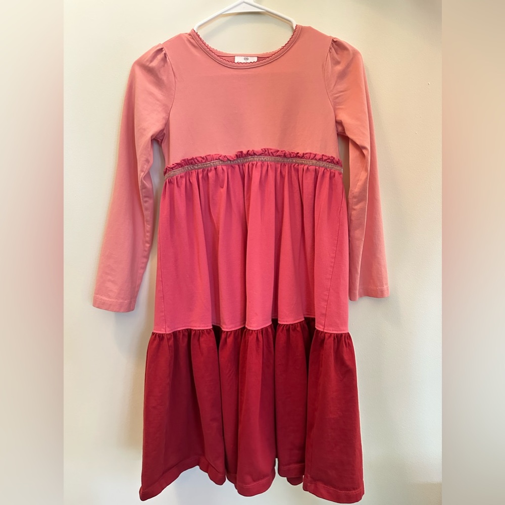 Hanna Andersson Colorblock Tiered Dress